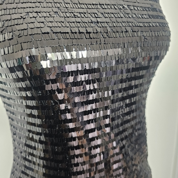Bodycon Black Party Sequin Dress, XS - Picture 6 of 15